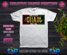 Load image into Gallery viewer, Juneteenth Center Print Design: Custom Tee Shirt- Short Sleeve (Designs 1-68)