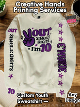 Load image into Gallery viewer, Sweatshirt (YOUTH ONLY): Custom Center Print Design