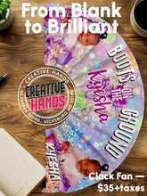 Load image into Gallery viewer, CLACK FAN Large-Sized: 13" Closed | 25" Open (CUSTOM) or 10.5" Closed | 22" Open