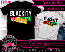 Load image into Gallery viewer, Juneteenth Center Print Design: Custom Tee Shirt- Short Sleeve (Designs 1-68)