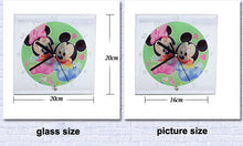 Load image into Gallery viewer, Mirror Edge Glass Photo Frame with Clock