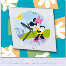 Load image into Gallery viewer, Mirror Edge Glass Photo Frame with Clock