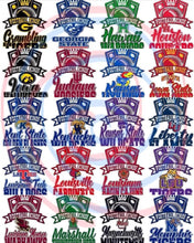 Load image into Gallery viewer, 🏈👑COLLEGE FOOTBALL KINGS Center Print Design: Custom Tee Shirt- Short Sleeve