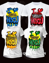 Load image into Gallery viewer, Airbrushed FOOTBALL Teams Center Print Design: Custom Tee Shirt- Short Sleeve