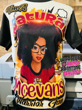 Load image into Gallery viewer, "COLOR" N White Youth Oversized Printed Partial 3D Custom Tee Shirt - Front Only