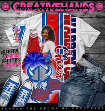 Load image into Gallery viewer, Vertical Sports Oversized Design: Custom Tee Shirt- Short Sleeve (Any Team) -Front Only