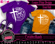 Load image into Gallery viewer, Color Center Print Design Tee Shirt- Short Sleeve (Any Design) Adult & Youth