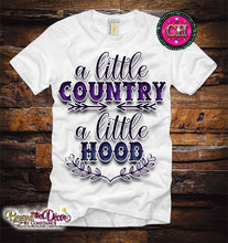 Load image into Gallery viewer, A Little Country, A Little Hood Tee Shirt (Center Design)
