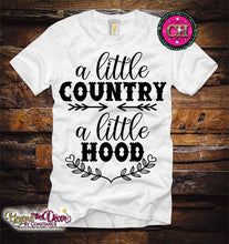 Load image into Gallery viewer, A Little Country, A Little Hood Tee Shirt (Center Design)