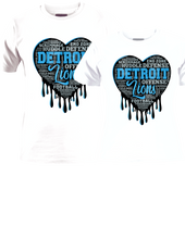 Load image into Gallery viewer, Dripping Hearts FOOTBALL Teams Center Print Design: Custom Tee Shirt- Short Sleeve