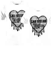 Load image into Gallery viewer, Dripping Hearts FOOTBALL Teams Center Print Design: Custom Tee Shirt- Short Sleeve