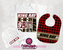 Load image into Gallery viewer, Birth Announcement Baby Onesie/Bodysuit (Center Design)