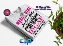 Load image into Gallery viewer, Zodiac Girl (IDGAF) Center Print Design: Custom Tee Shirt- Short Sleeve (Any Design)