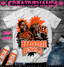 Load image into Gallery viewer, 🏈Daaammnn 🏈Oversized Print Design: Custom Tee Shirt- Short Sleeve