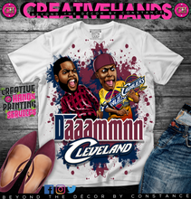 Load image into Gallery viewer, 🏀Daaammnn🏀Oversized Print Design: Custom Tee Shirt- Short Sleeve