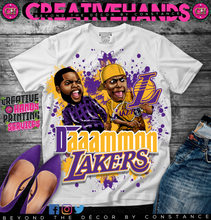 Load image into Gallery viewer, 🏀Daaammnn🏀Oversized Print Design: Custom Tee Shirt- Short Sleeve