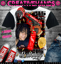 Load image into Gallery viewer, "COLOR" N White Youth Oversized Printed Partial 3D Custom Tee Shirt - Front Only