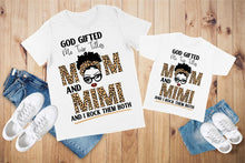 Load image into Gallery viewer, God Gifted Me Two Titles Center Print Design: Custom Tee Shirt- Short Sleeve (Any Design)