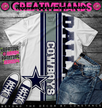 Load image into Gallery viewer, Vertical Sports Oversized Design: Custom Tee Shirt- Short Sleeve (Any Team) -Front Only