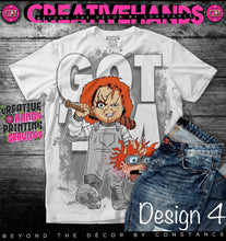 Load image into Gallery viewer, CHUCKY Oversized Design: Custom Tee Shirt- Short Sleeve -Front Only