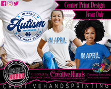 Load image into Gallery viewer, Color Center Print Design Tee Shirt- Short Sleeve (Any Design) Adult & Youth