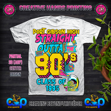 Load image into Gallery viewer, Class Reunion -Back To The 90's: All Over Print Tee Shirt (3D) or Center Design - Front Only