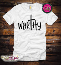 Load image into Gallery viewer, Christian Quote Tee Shirt (Center Design)- Short Sleeve
