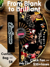 Load image into Gallery viewer, CLACK FAN Large-Sized: 13&quot; Closed | 25&quot; Open (CUSTOM) or 10.5&quot; Closed | 22&quot; Open
