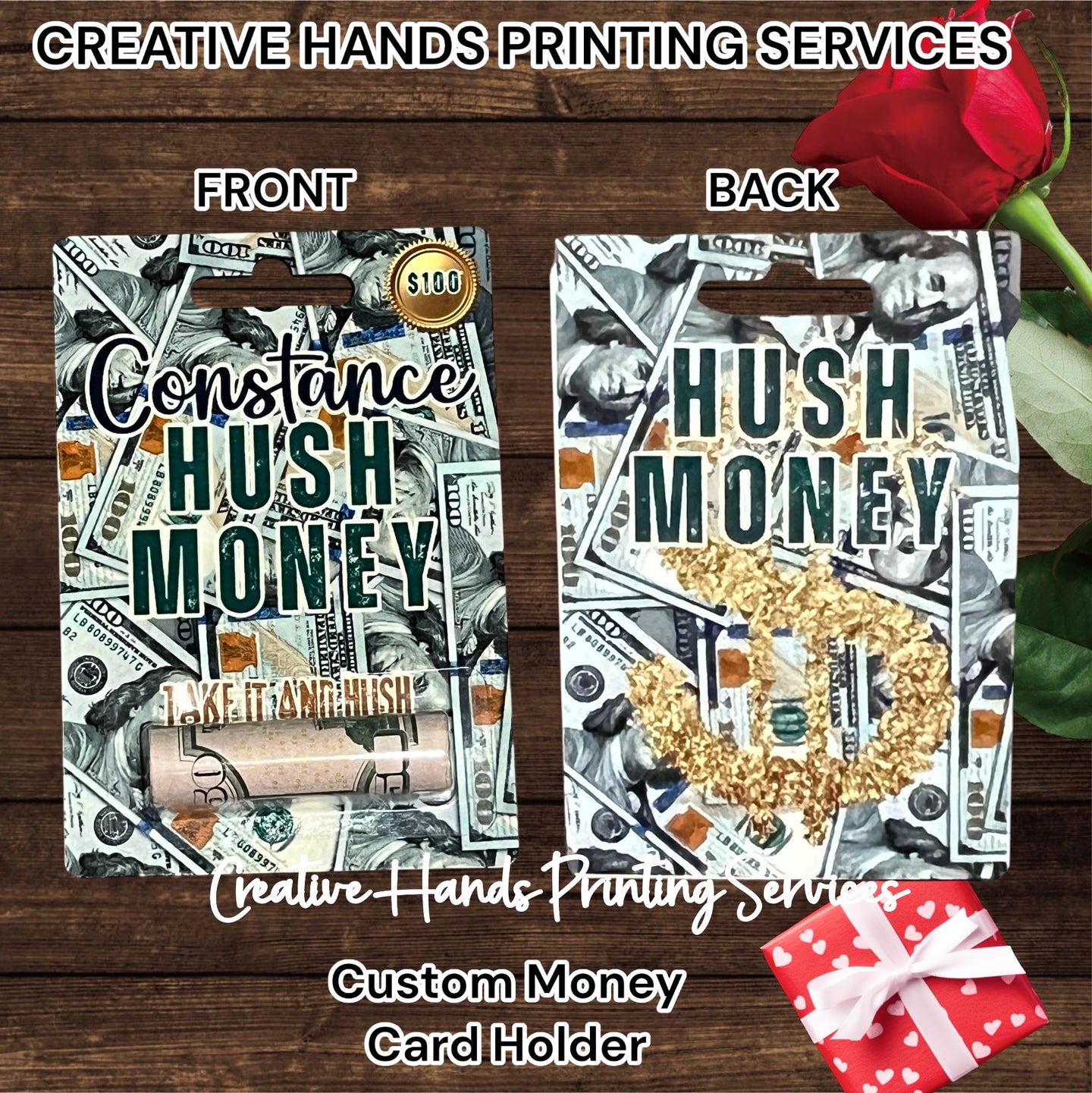 Gift Card with Plastic Money Holder