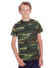 Load image into Gallery viewer, Camouflage Center Print Design: Custom Tee Shirt- Short Sleeve (Any Design)
