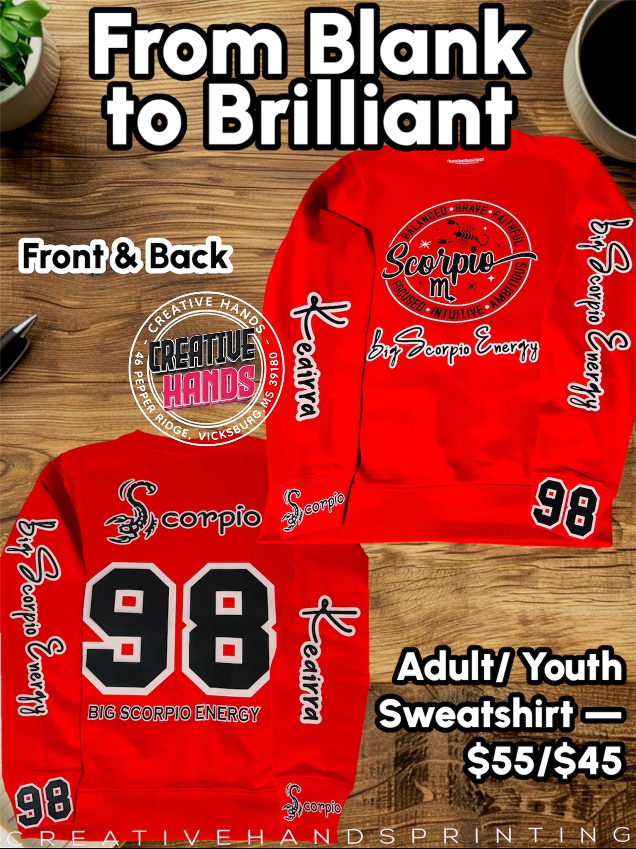 Custom Sweatshirt (Any Design)