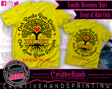 Load image into Gallery viewer, Family Reunion Color Center Print Design Tee Shirt- Short Sleeve Only
