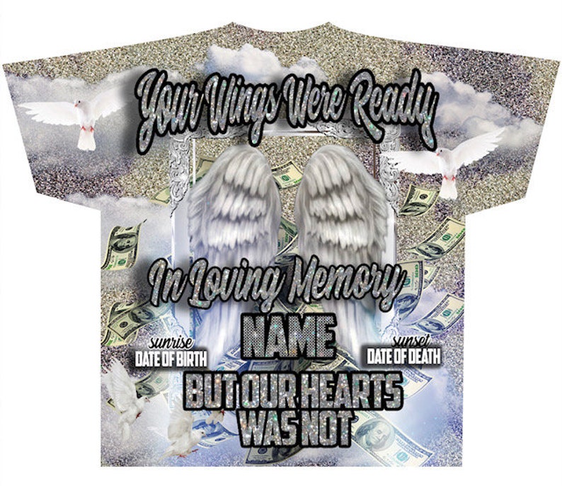 Memorial #100 Your Wings Were Ready (3D) All Over Print Tee Shirt - Front Only