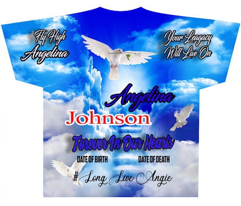 Memorial #124 Forever In Our Hearts (3D) All Over Print Tee Shirt - Front Only