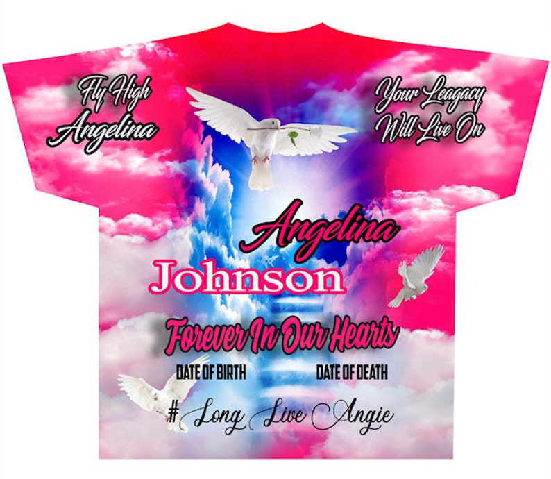 Memorial #139 Forever In Our Hearts (3D) All Over Print Tee Shirt - Front Only