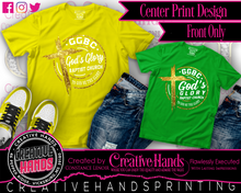 Load image into Gallery viewer, Color Center Print Design Tee Shirt- Short Sleeve (Any Design) Adult &amp; Youth
