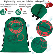 Load image into Gallery viewer, Custom Santa Sack, North Pole Express Santa Delivery Sack, Christmas gift bag
