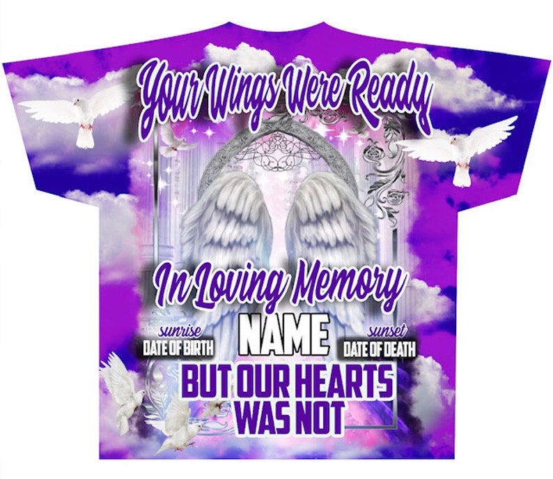 Memorial #82 Your Wings Were Ready (3D) All Over Print Tee Shirt - Front Only