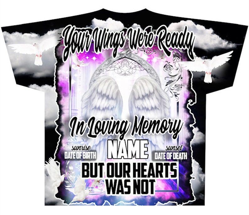 Memorial #84 Your Wings Were Ready (3D) All Over Print Tee Shirt - Front Only