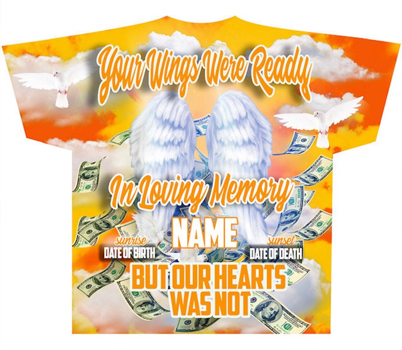 Memorial #90 Your Wings Were Ready (3D) All Over Print Tee Shirt - Front Only