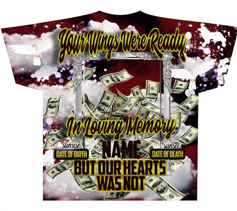 Memorial #91 Your Wings Were Ready (3D) All Over Print Tee Shirt - Front Only