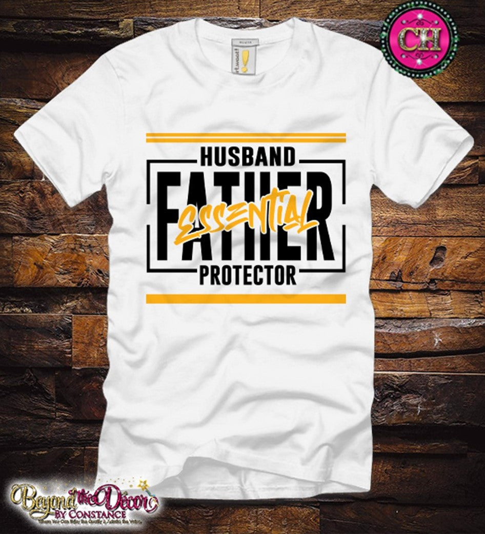 Essential Father Tee Shirt (Center Design)- Short Sleeve