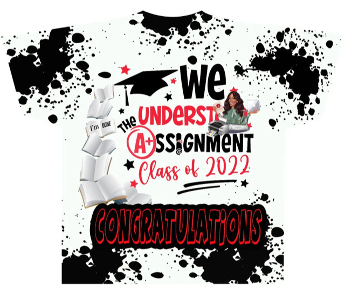 Graduation or Senior Black  #92 (3D) All Over Print Tee Shirt or Center Design - Front Only