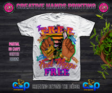 Load image into Gallery viewer, I&#39;M FREE.....F..R.E.E. Tee Shirt (Center Design)
