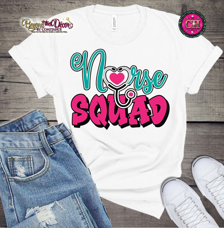 Nurse Squad Shirt (Center Design)- Short Sleeve