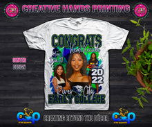 Load image into Gallery viewer, Graduation Congrats You Did It Center Print Design: Custom Tee Shirt- Short Sleeve (Any Design)
