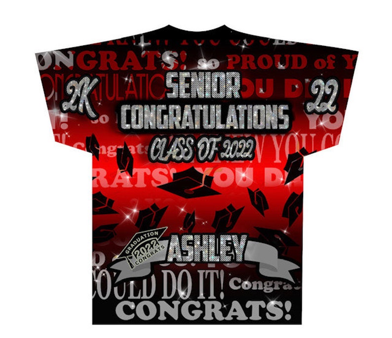 Senior or Graduation #30 (3D) All Over Print Tee Shirt - Front Only