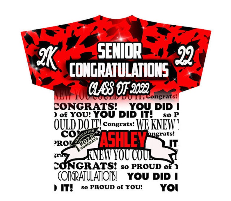 Senior or Graduation #40 (3D) All Over Print Tee Shirt - Front Only