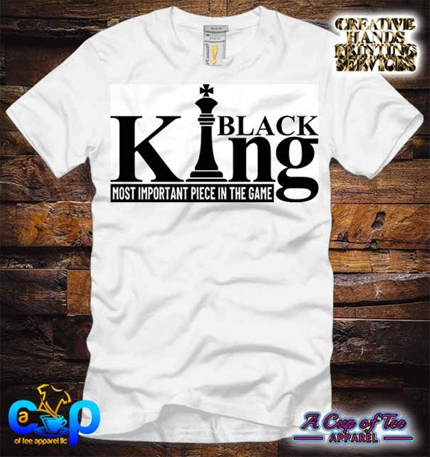 Black King Tee Shirt (Center Design)