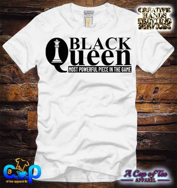 Black Queen Tee Shirt (Center Design)